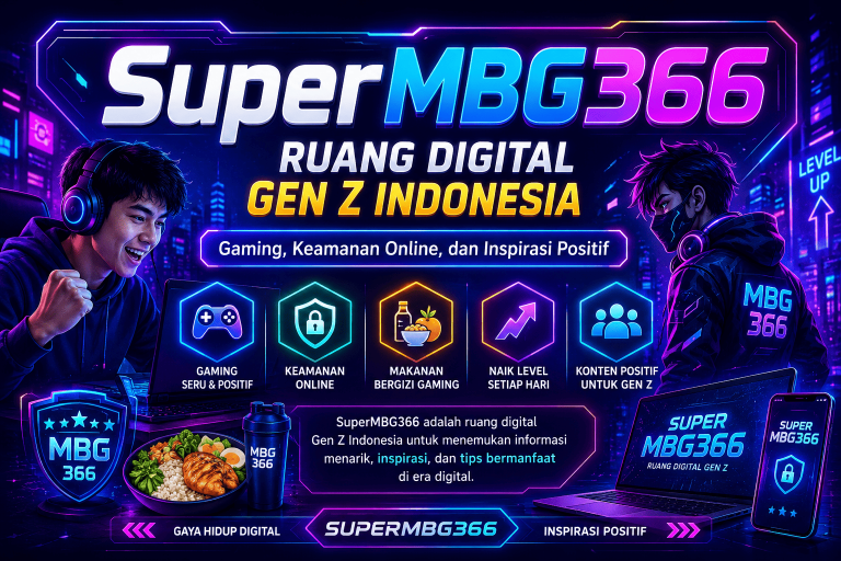 Ilustrasi SuperMBG366 sebagai ruang digital Gen Z Indonesia untuk gaming dan gaya hidup positif