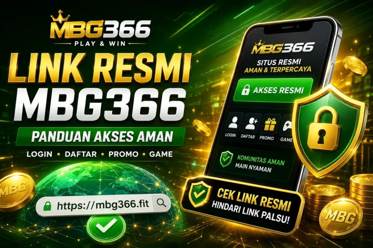 Link resmi MBG366 dengan tampilan akses aman, ikon keamanan, dan tema digital SuperMBG366