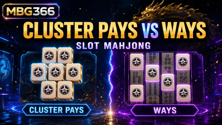 Ilustrasi Cluster Pays vs Ways pada slot Mahjong MBG366