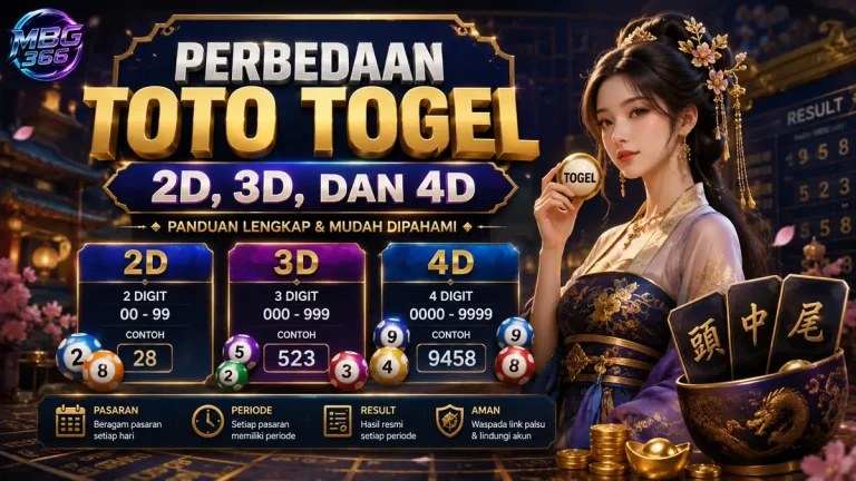 Ilustrasi perbedaan toto togel 2D 3D dan 4D di SuperMBG366